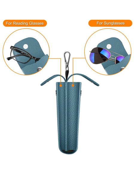 Funda Doble para Gafas Fintie Azul Océano con Mosquetón Funda Doble para Gafas Fintie Azul Océano con Mosquetón