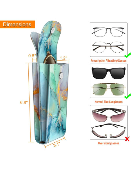 Funda Doble para Gafas Fintie con Gancho y Paños de Limpieza Funda Doble para Gafas Fintie con Gancho y Paños de Limpieza