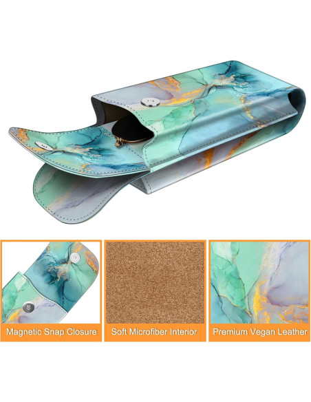 Funda Doble para Gafas Fintie con Gancho y Paños de Limpieza Funda Doble para Gafas Fintie con Gancho y Paños de Limpieza
