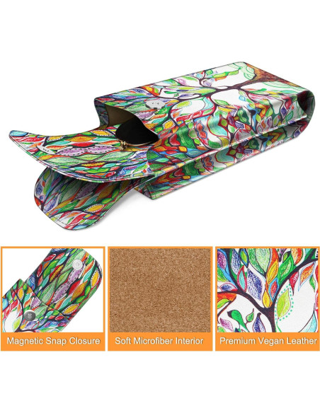 Funda Doble para Gafas Fintie con Gancho y Paños de Limpieza Funda Doble para Gafas Fintie con Gancho y Paños de Limpieza