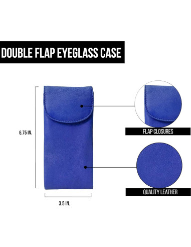 Funda Doble de Cuero ili New York para Gafas 2-en-1
