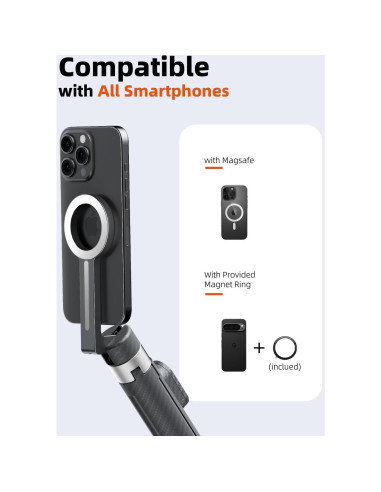 Trípode Magnético TODI para iPhone Magsafe 65" con Control Remoto