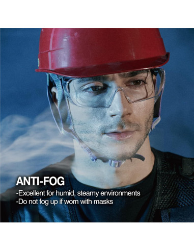 Gafas de seguridad DEX FIT SG210 OTG, UV385, Antiniebla