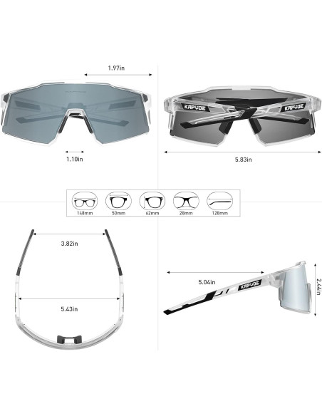 Gafas de Ciclismo KAPVOE TR90 4 Lentes Intercambiables Gafas de Ciclismo KAPVOE TR90 4 Lentes Intercambiables