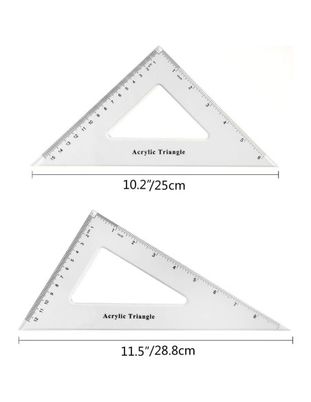 Juego de Reglas Triangulares Coopay 15 y 22.86 cm Plástico Juego de Reglas Triangulares Coopay 15 y 22.86 cm Plástico