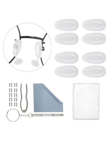 Almohadillas de nariz para gafas Omnful 5 pares con tornillos