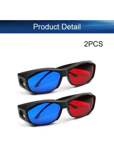 Gafas 3D Othmro 2 Pcs Rojo-Azul Lentes de Resina