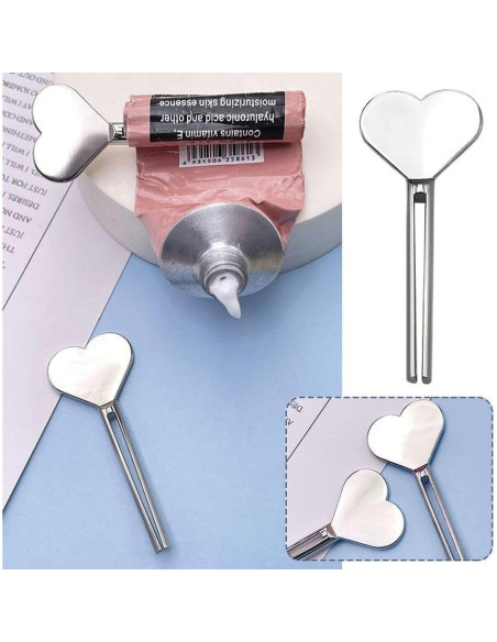 Exprimidor de Tubo en Forma de Corazón DPWOUM - 3 Piezas Exprimidor de Tubo en Forma de Corazón DPWOUM - 3 Piezas