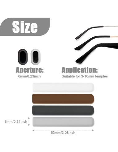 4 Pares Almohadillas Silicona Gafas IYOOH Antideslizantes