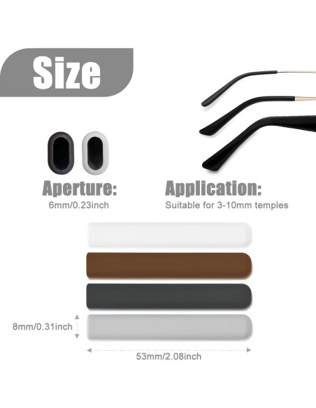 4 Pares Almohadillas Silicona Gafas IYOOH Antideslizantes 4 Pares Almohadillas Silicona Gafas IYOOH Antideslizantes