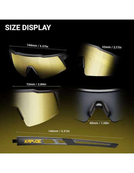 Gafas de sol KAPVOE K9023 polarizadas para ciclismo y deportes Gafas de sol KAPVOE K9023 polarizadas para ciclismo y deportes