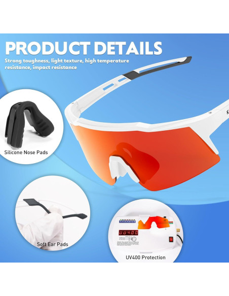 Gafas de sol KAPVOE polarizadas para ciclismo y deportes - K9023 Gafas de sol KAPVOE polarizadas para ciclismo y deportes - K9023