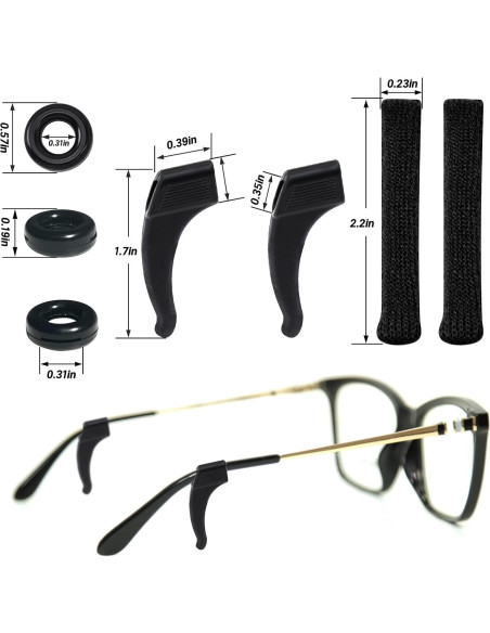 Cojines de Oído para Gafas MUIIGOOD Algodón Suave 5 Pares Cojines de Oído para Gafas MUIIGOOD Algodón Suave 5 Pares