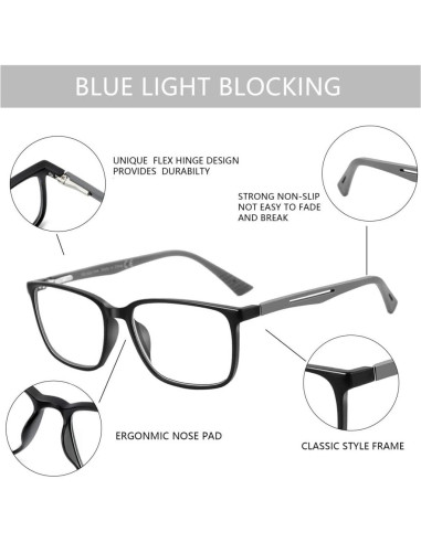 Gafas de lectura BLUEMOKY con luz azul y aumento +1.5
