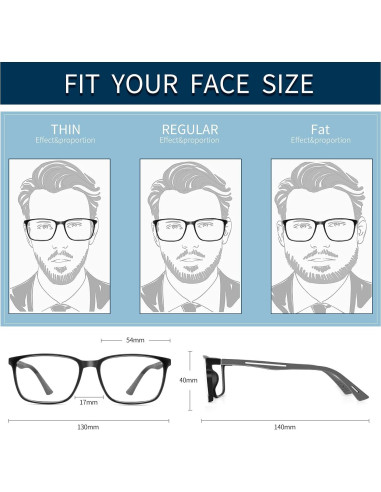 Gafas de lectura Bluemoky con luz azul para hombres 1.75x