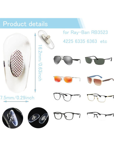 Kit de Almohadillas de Nariz para Gafas Mingbuy RB Plug in