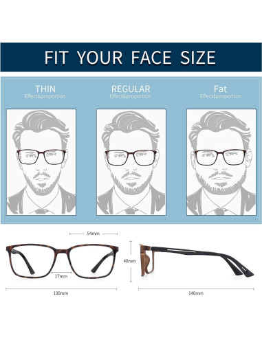 Gafas de lectura Bluemoky con luz azul para hombres