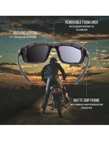 Gafas de sol WYND Blocker WB335BMVR UV400 para moto