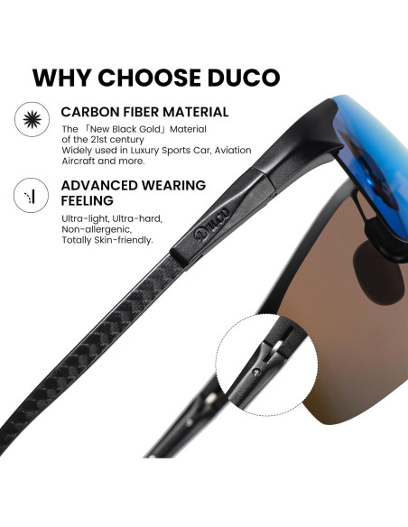 Gafas de sol DUCO polarizadas UV400 para hombres DC8277 Gafas de sol DUCO polarizadas UV400 para hombres DC8277