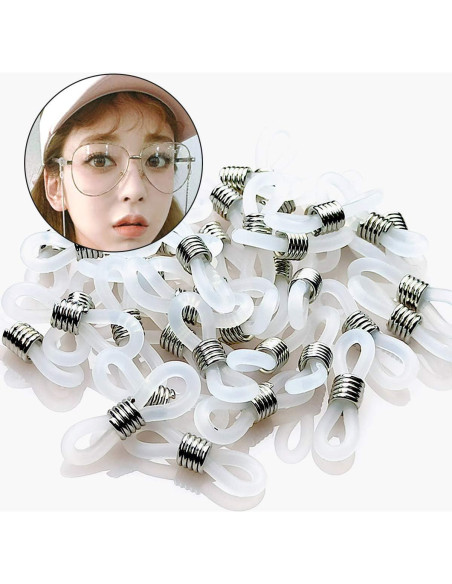 Conectores de Goma Ajustables TTSAM 40 Piezas para Gafas