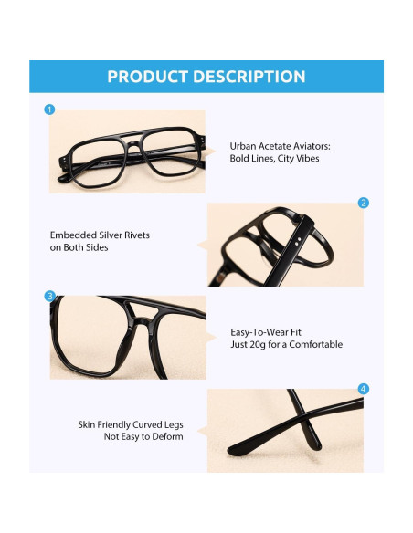 Gafas Firmoo Aviador Bloqueadoras de Luz Azul para Mujer Gafas Firmoo Aviador Bloqueadoras de Luz Azul para Mujer