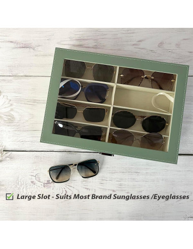 Organizador de Gafas de Sol Union 8 Ranuras Verde Malaquita