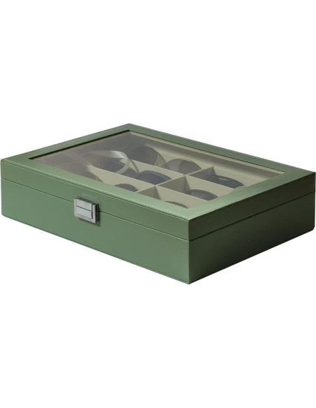 Organizador de Gafas de Sol Union 8 Ranuras Verde Malaquita Organizador de Gafas de Sol Union 8 Ranuras Verde Malaquita