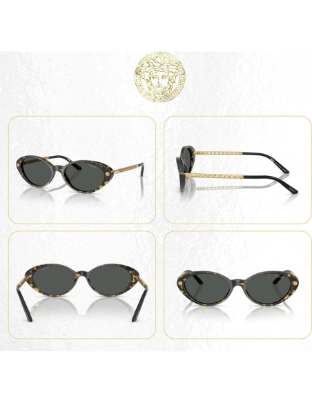 Gafas de sol ovaladas Versace VE4469 54mm para mujeres + Kit iWear Gafas de sol ovaladas Versace VE4469 54mm para mujeres + Kit iWear