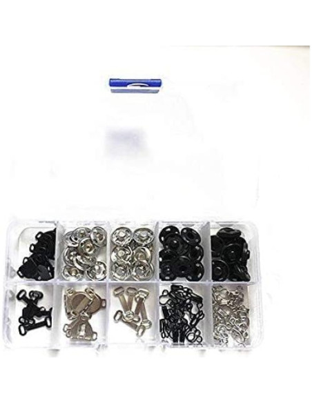 Broches para Coser BeautyChen - 50 Pares, 3 Estilos, 2 Colores Broches para Coser BeautyChen - 50 Pares, 3 Estilos, 2 Colores