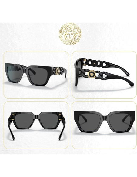 Gafas de sol cuadradas Versace VE4409F para mujeres + Kit de cuidado Gafas de sol cuadradas Versace VE4409F para mujeres + Kit de cuidado