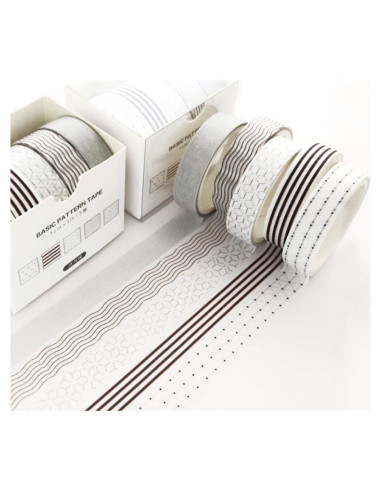 Cinta Washi YUBBAEX 5 Rollos 10mm Decorativa Creativa
