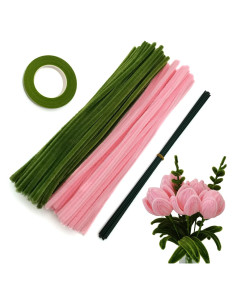 Kit de Limpiapipas Rosa y Verde Oliva 200 pcs Cldamecy