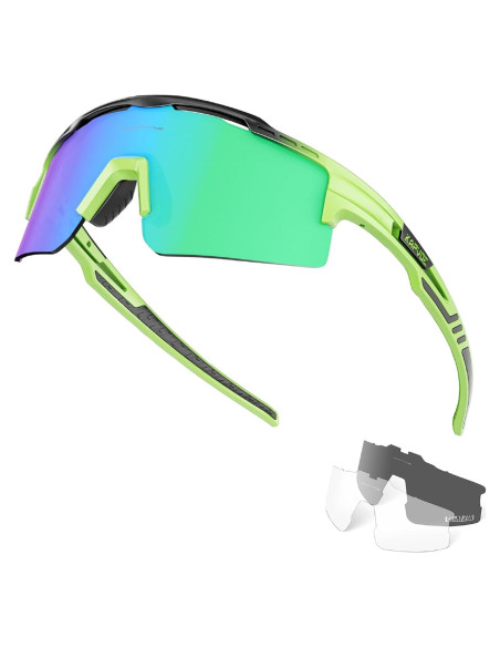 Gafas de Ciclismo KAPVOE UV400 con 3 Lentes Reemplazables Gafas de Ciclismo KAPVOE UV400 con 3 Lentes Reemplazables