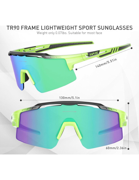 Gafas de Ciclismo KAPVOE UV400 con 3 Lentes Reemplazables Gafas de Ciclismo KAPVOE UV400 con 3 Lentes Reemplazables