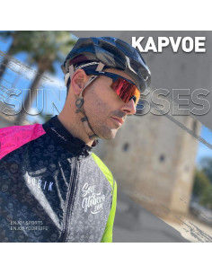 Gafas de Ciclismo KAPVOE UV400 con 3 Lentes Reemplazables 2
