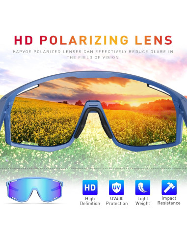 Gafas de sol KAPVOE polarizadas UV400 para ciclismo y deportes