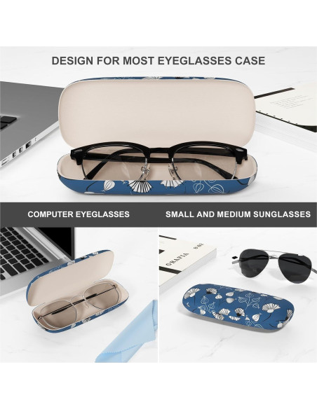 Estuche para Gafas ZAXMEY Duro Floral con Paño de Limpieza Estuche para Gafas ZAXMEY Duro Floral con Paño de Limpieza