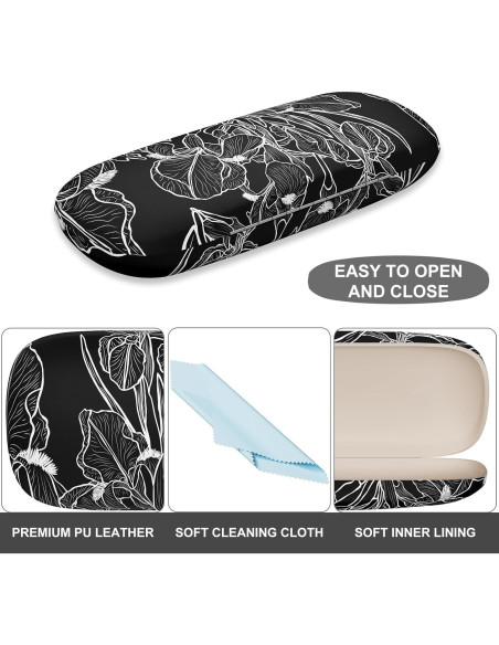 Estuche para Gafas ZAXMEY Duro Universal con Paño Limpieza Estuche para Gafas ZAXMEY Duro Universal con Paño Limpieza