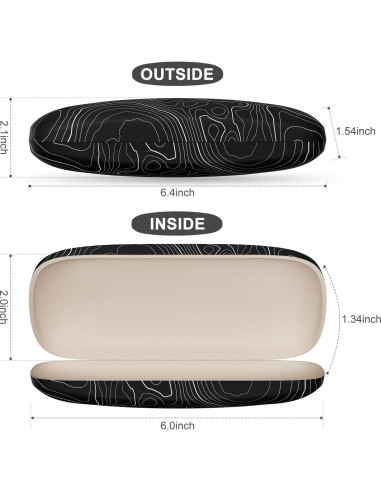 Estuche para Gafas ZAXMEY Duro Universal con Paño Limpieza