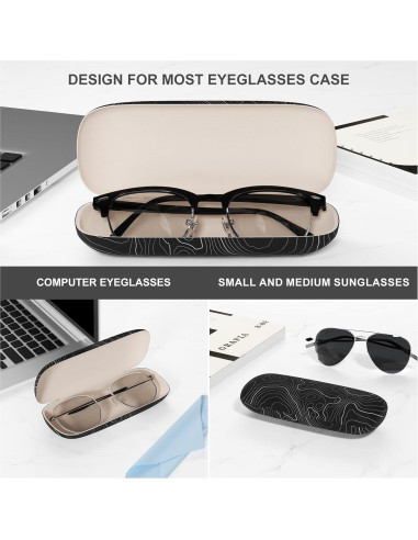Estuche para Gafas ZAXMEY Duro Universal con Paño Limpieza