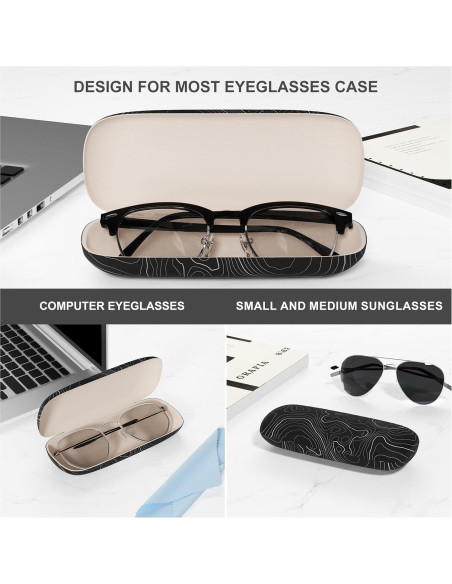 Estuche para Gafas ZAXMEY Duro Universal con Paño Limpieza Estuche para Gafas ZAXMEY Duro Universal con Paño Limpieza