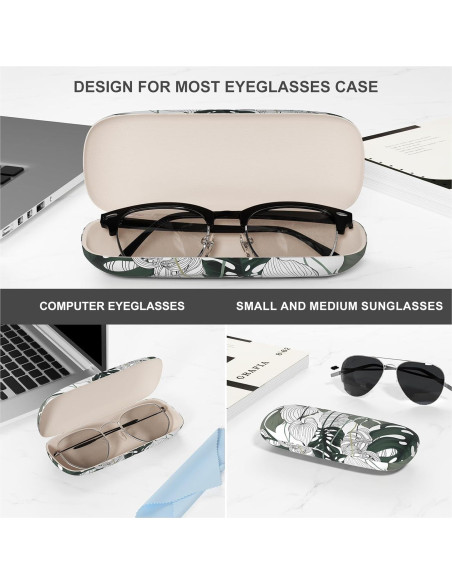 Estuche para Gafas ZAXMEY Duro Universal con Paño Limpieza Estuche para Gafas ZAXMEY Duro Universal con Paño Limpieza
