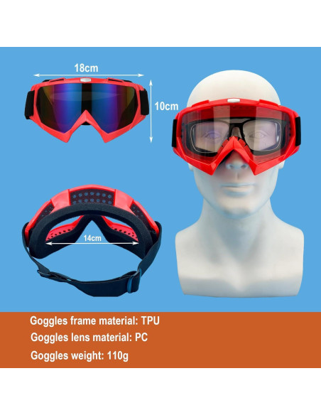Gafas de motocross LJDJ Lj24-06 Naranja y coloridas Gafas de motocross LJDJ Lj24-06 Naranja y coloridas