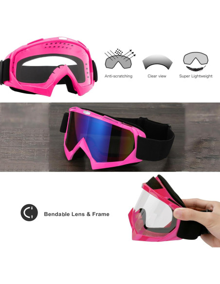 Gafas de motocross LJDJ modelo Lj24-06 con lentes UV Gafas de motocross LJDJ modelo Lj24-06 con lentes UV
