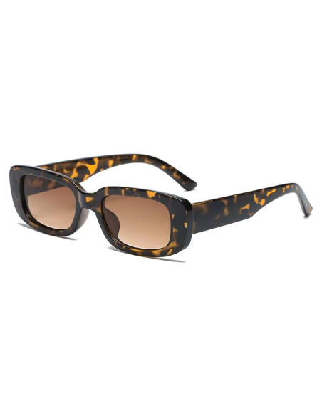 Gafas de sol UV400 unisex marco cuadrado ámbar Gafas de sol UV400 unisex marco cuadrado ámbar