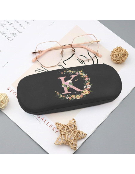Estuche Duro para Gafas Letra Inicial con Paño de Limpieza Estuche Duro para Gafas Letra Inicial con Paño de Limpieza