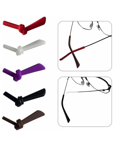Puntas de Silicona Antideslizantes para Gafas KECHIO 5 Pares Puntas de Silicona Antideslizantes para Gafas KECHIO 5 Pares