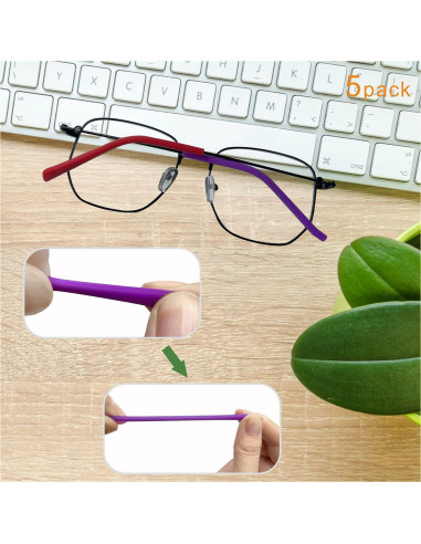 Puntas de Silicona Antideslizantes para Gafas KECHIO 5 Pares