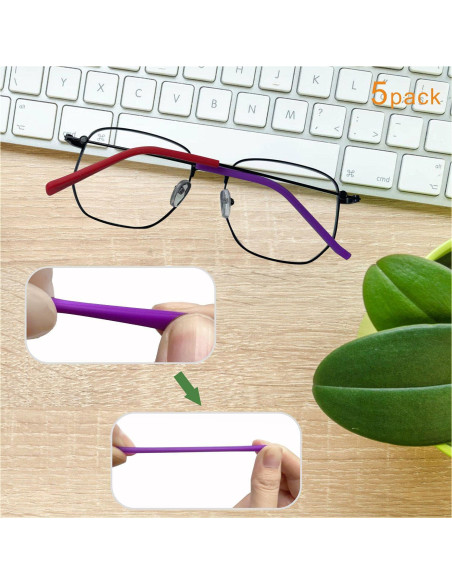 Puntas de Silicona Antideslizantes para Gafas KECHIO 5 Pares Puntas de Silicona Antideslizantes para Gafas KECHIO 5 Pares