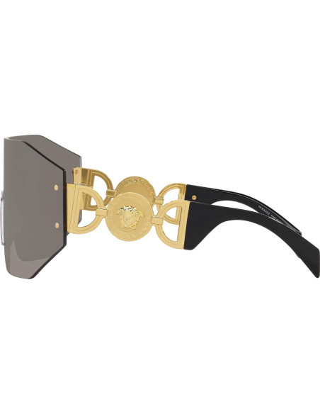 Gafas de sol Versace unisex espejo gris marco plateado Gafas de sol Versace unisex espejo gris marco plateado